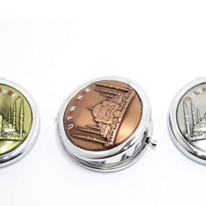 Metal İstanbul Temalı Yöresel Kabartmalı El Aynası 2alk112