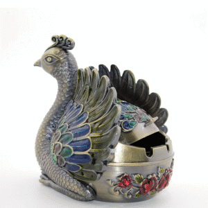 Metal Tavuskuşu Figürü Küllük Alk1663