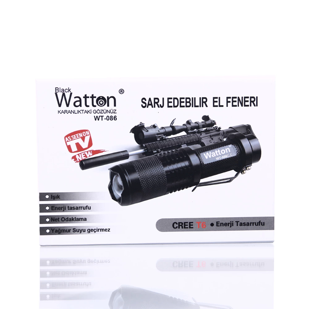 Orjinal 800 Lümen T6 Şarjlı El Feneri  Wt-086 - Görsel 2